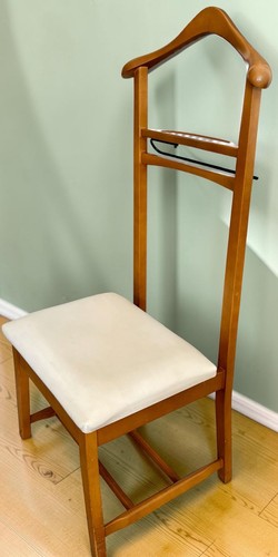 Retro teak valet chair with - retro,