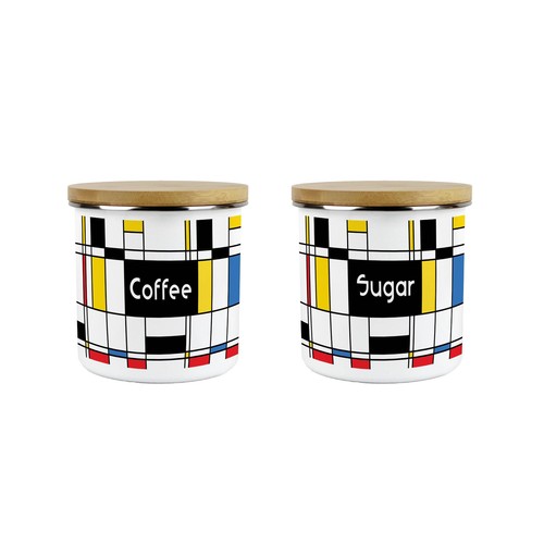 Retro coffee sugar - &, canister