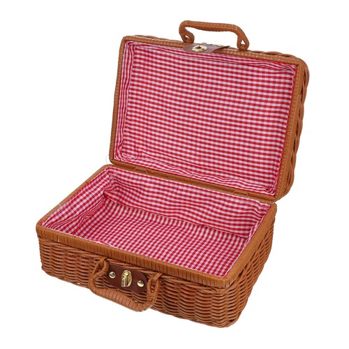 Retro handwoven box luggage - handwoven,