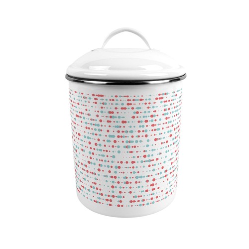 Retro dots storage tin large - tin,