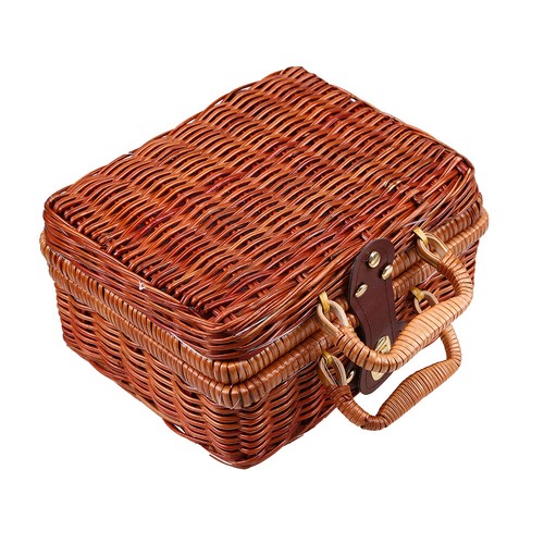 Retro rattan woven storage box - storage,