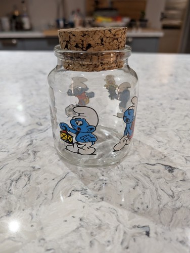 Vintage retro smurf - retro, glass