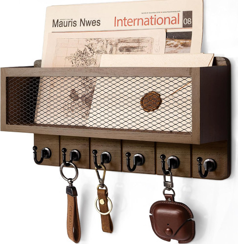 Retro brown wall mounted - mounted, key