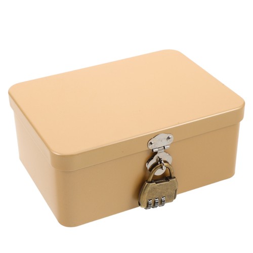 Retro golden tin storage - retro, box