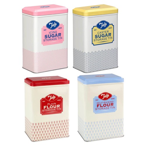 Retro flour sugar storage tin - retro,