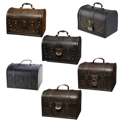 Retro wooden storage box with - retro,