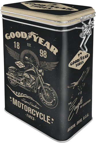 Retro coffee tin goodyear - retro,