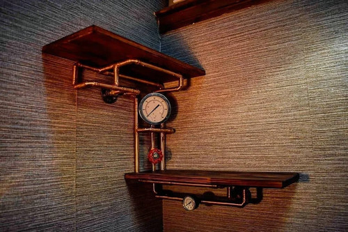 Steampunk shelving retro - -,