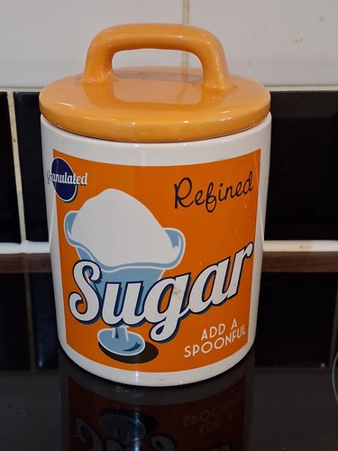 Sugar storage jar retro s - sugar, 50's