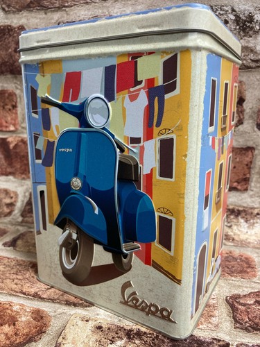 Vespa retro storage tin - retro,